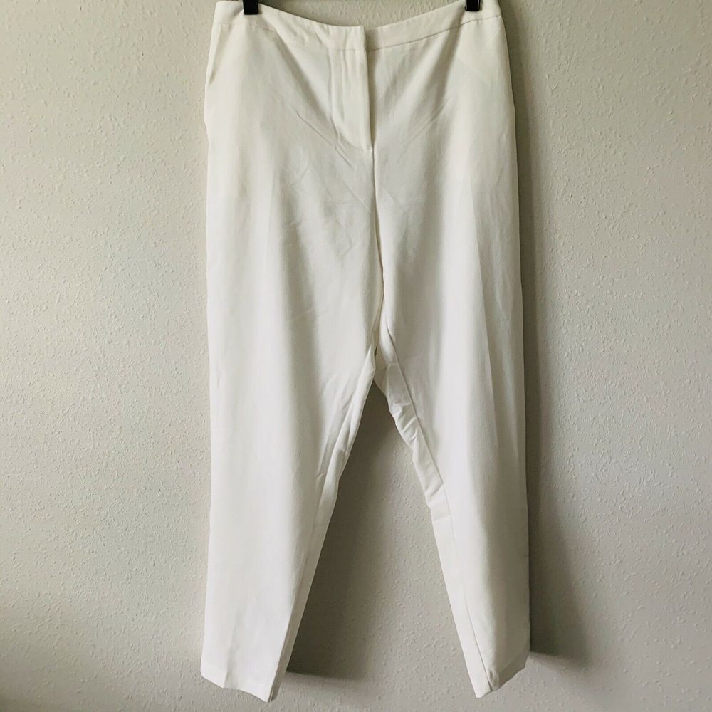 Missguided White High Waist Cropped Skinny Pants - Picture 2 of 5